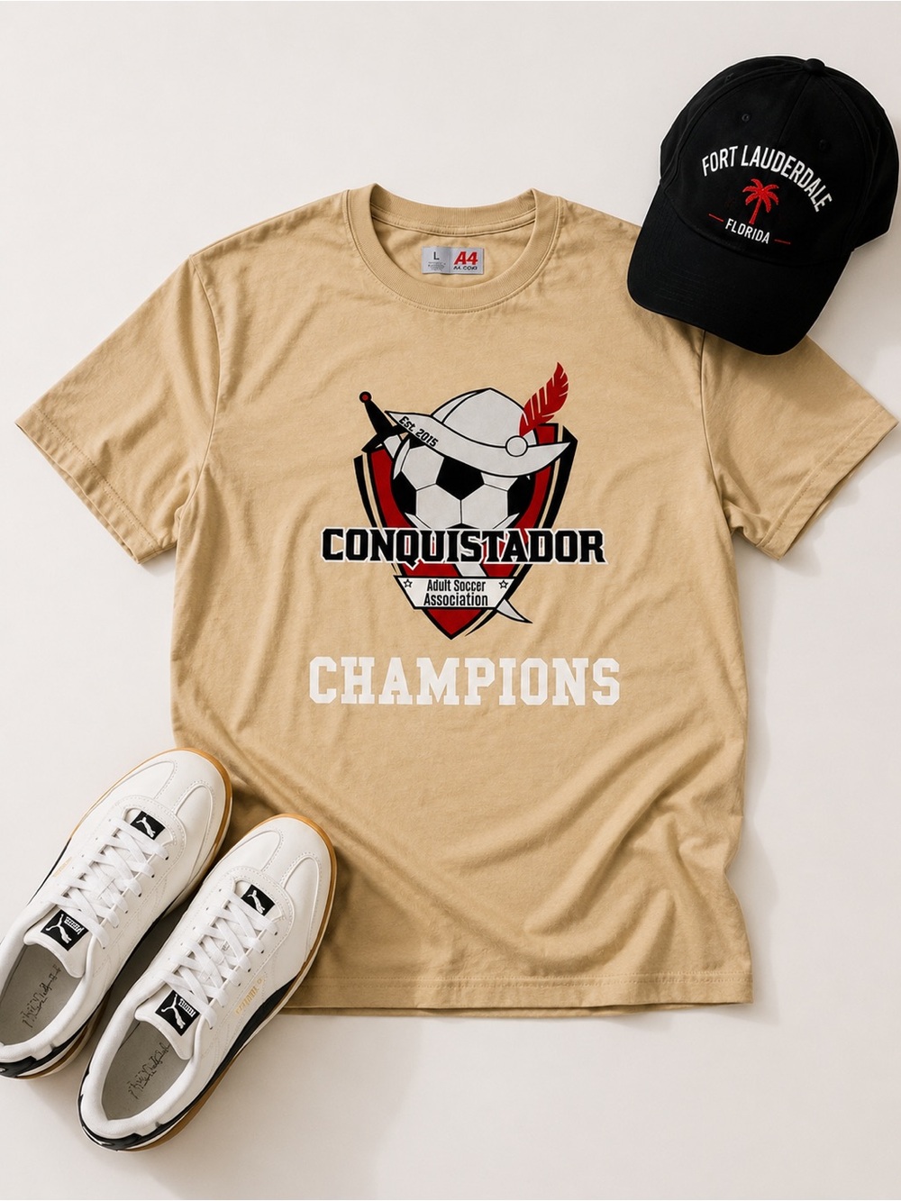Conquistador Soccer Tshirt Size L Adult